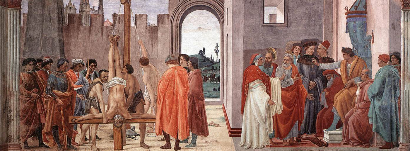 disputation with simon magus and crucifixion of peter